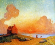 Ferdinand du Puigaudeau - Sunset by the Sea Brittany -